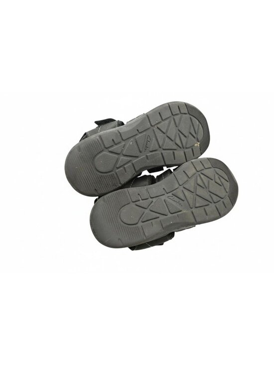 Clarks Walkford Fish Fisherman Sandals Sz 11 Black Tumbled Hook & Loop Comfort